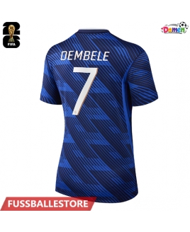 Günstige Frankreich Ousmane Dembele #7 Heimtrikot Damen WM 2026 Kurzarm